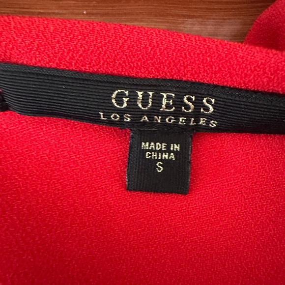 GUESS Red Drape Back Dolman Sleeve Dress – Size Small - Picture 6 of 8